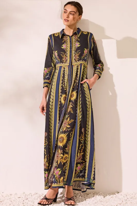 Queen Of Savannah Linen Dress sold by Czarina