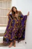 MIDNIGHT BLUE ROUND NECK LONG KAFTAN sold by Czarina