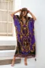 MIDNIGHT BLUE ROUND NECK LONG KAFTAN sold by Czarina