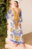 SANTORINI SUNRISE MAXI DRESS W SLEEVES sold by Czarina