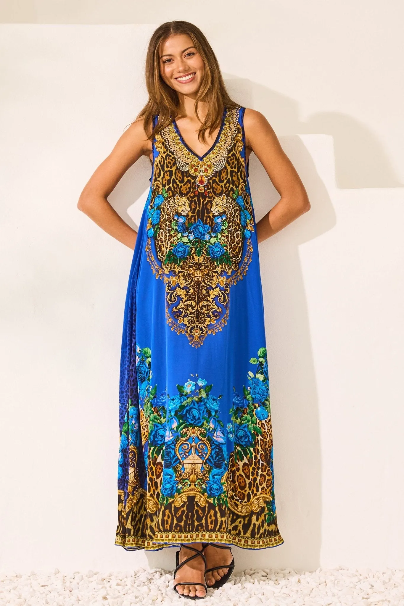 Blue Leopardess Sleeveless Dress sold by Czarina product image thumbnail 3