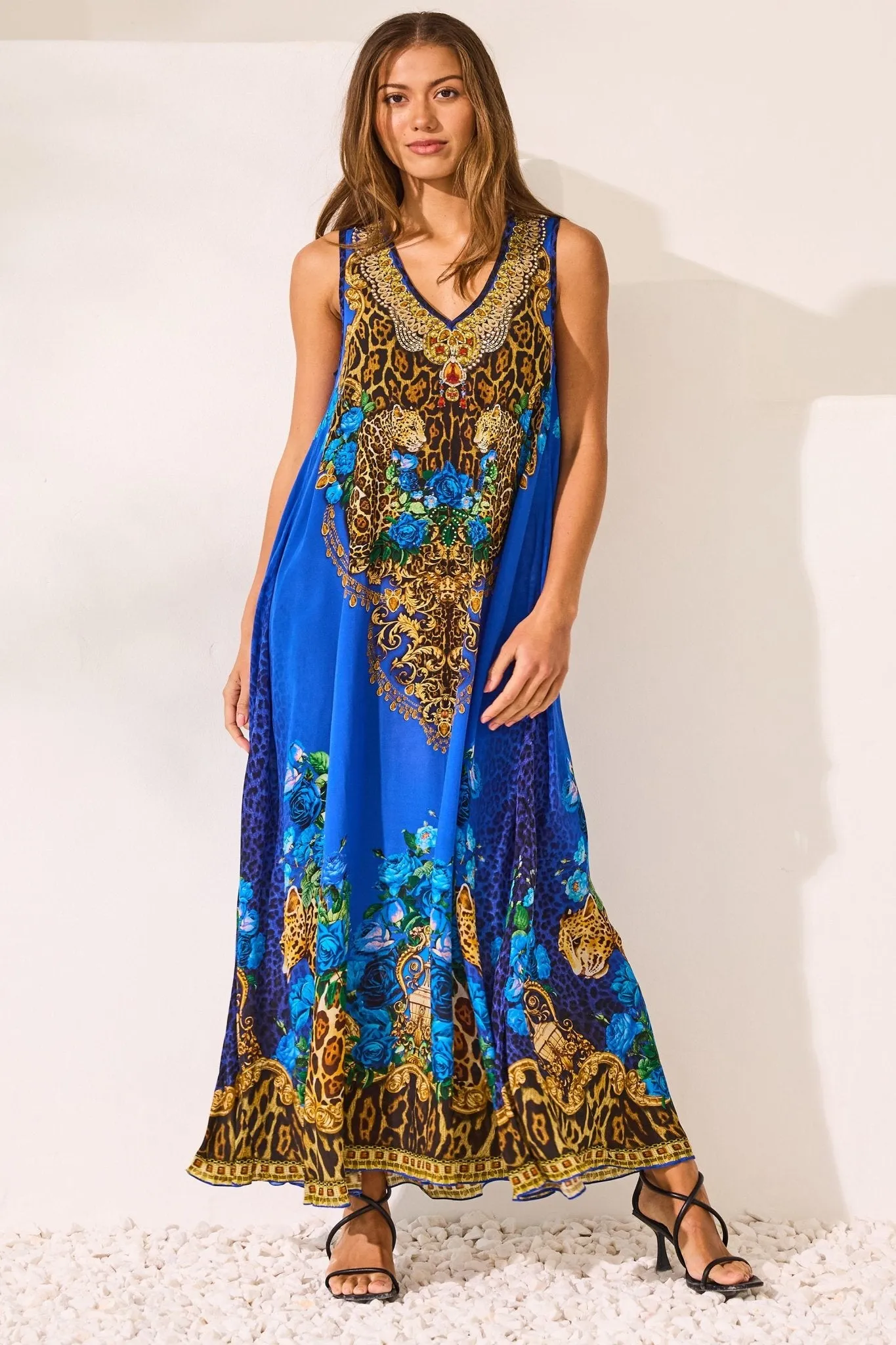 Blue Leopardess Sleeveless Dress sold by Czarina product image thumbnail 2