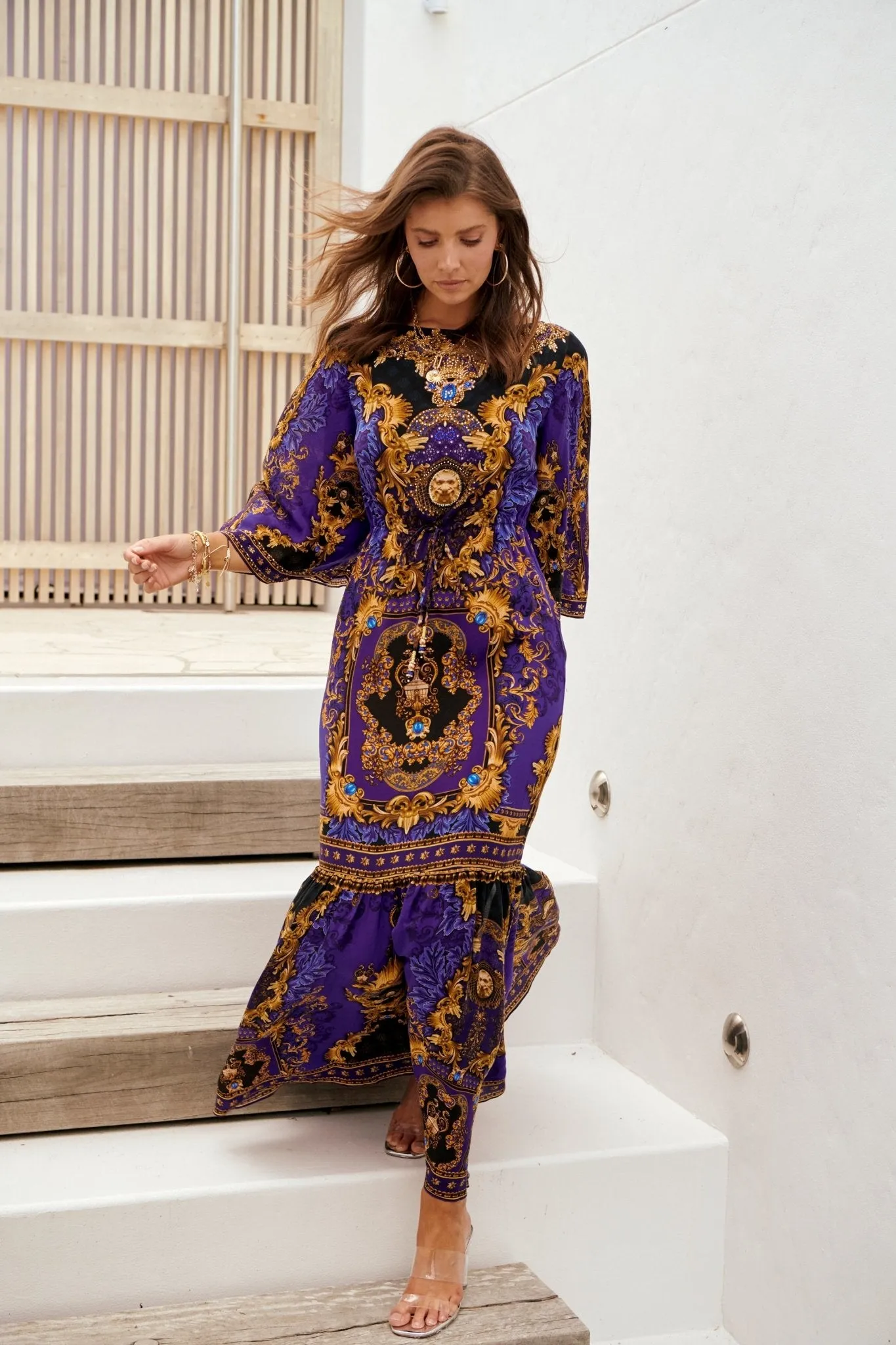 Midnight Blue Cocktail Maxi Dress sold by Czarina product image thumbnail 4