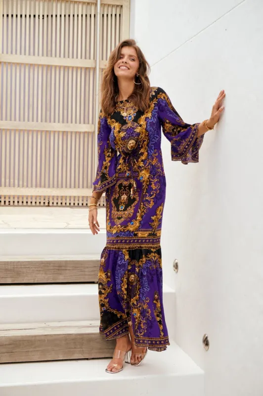 Midnight Blue Cocktail Maxi Dress sold by Czarina
