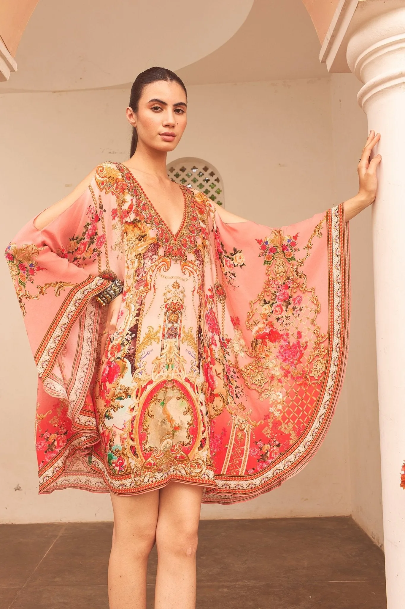 PINK CASTLE KAFTAN DRESS sold by Czarina