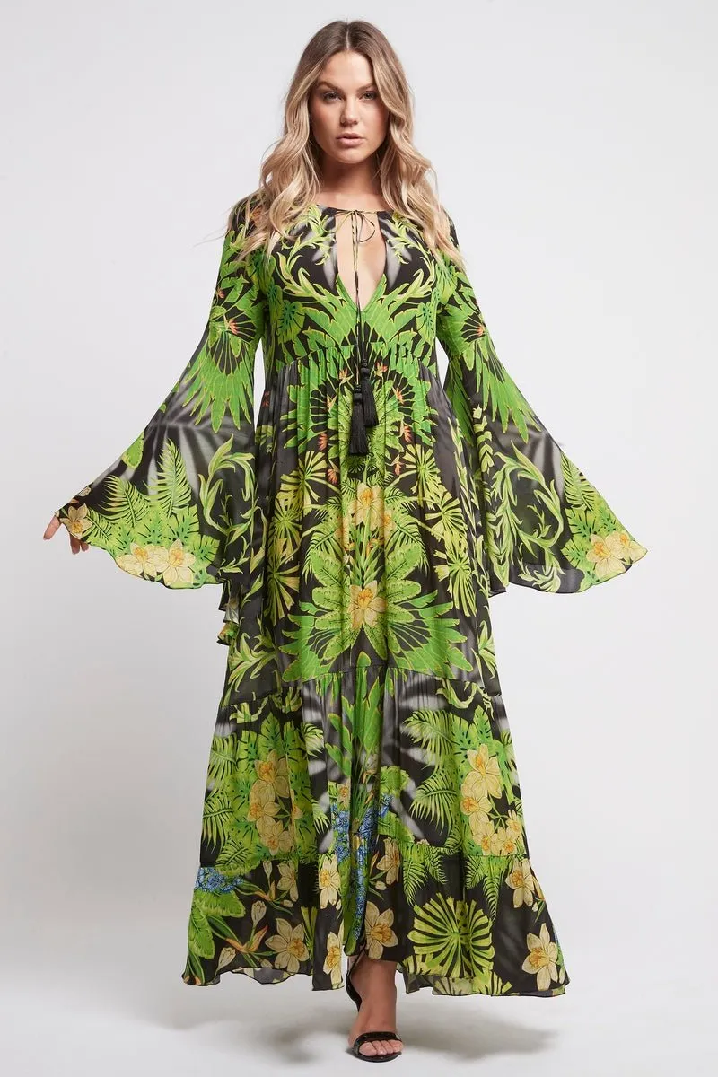 Summer Nights Maxi Dress W Bell Sleeves sold by Czarina product image thumbnail 3