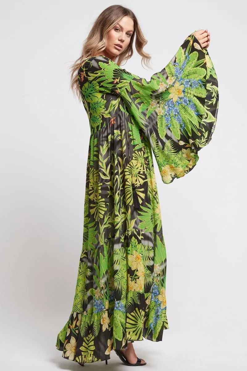 Summer Nights Maxi Dress W Bell Sleeves sold by Czarina product image thumbnail 4
