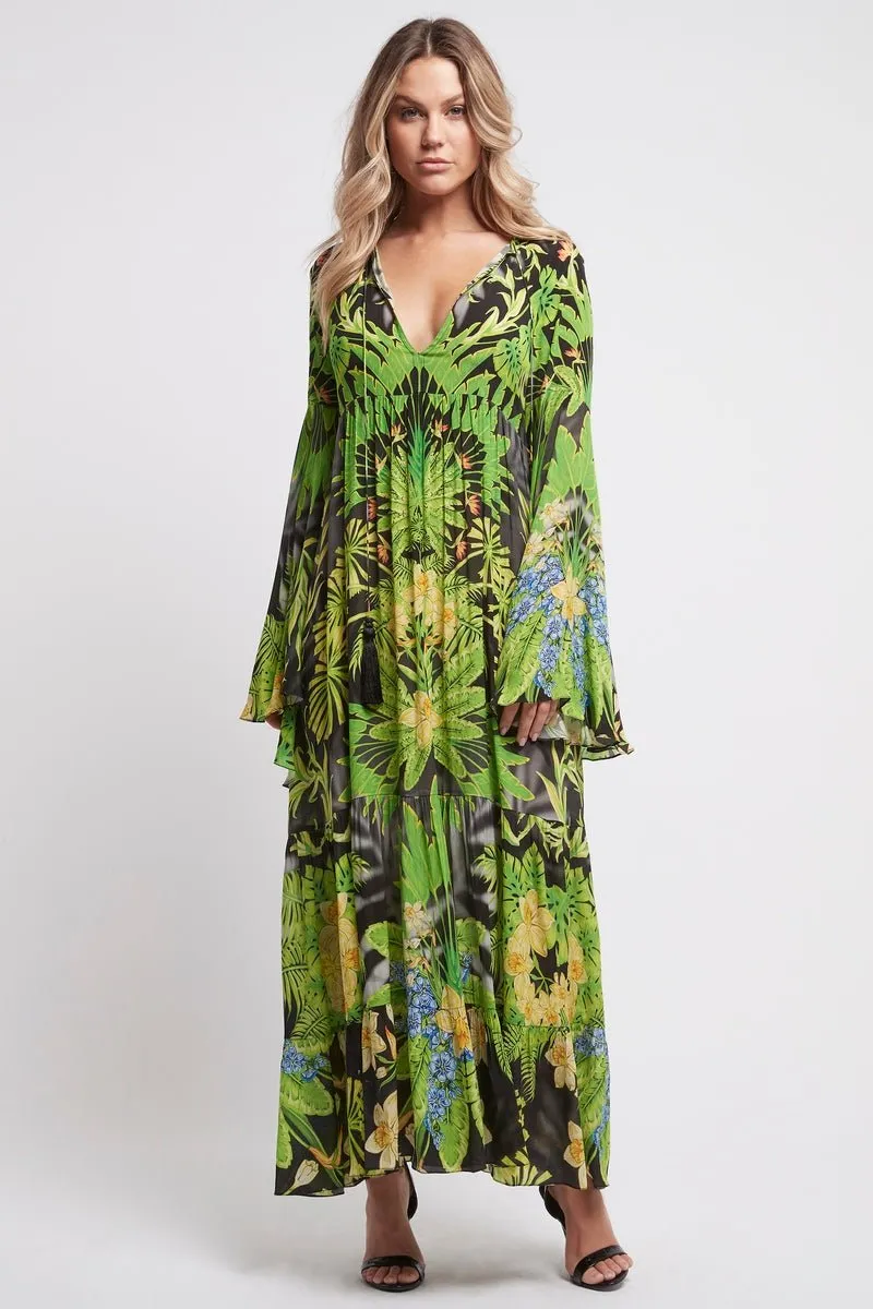 Summer Nights Maxi Dress W Bell Sleeves sold by Czarina product image thumbnail 2