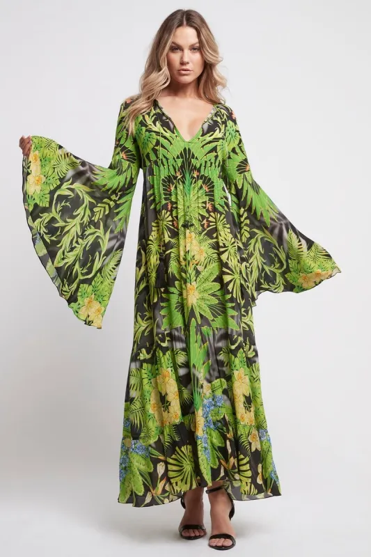 Summer Nights Maxi Dress W Bell Sleeves sold by Czarina
