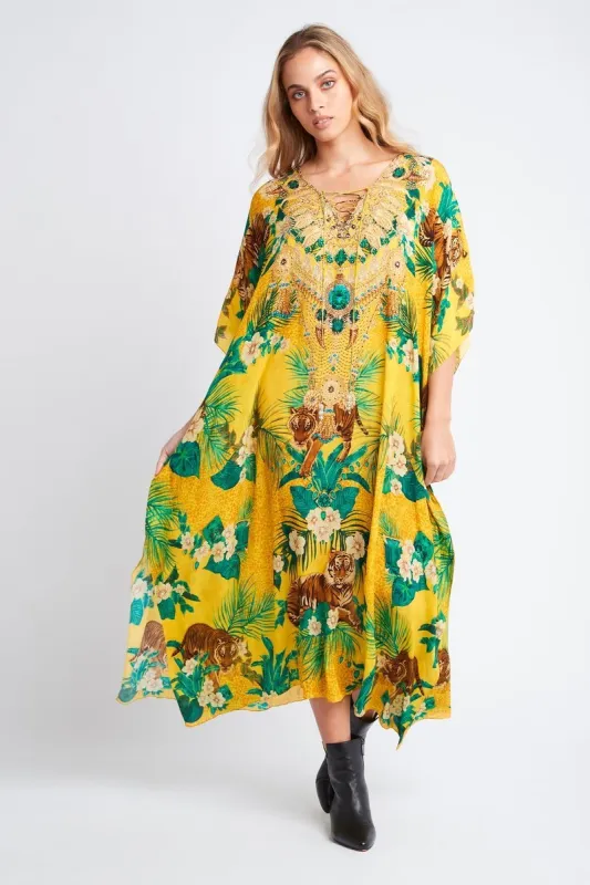 TROPICAL TIGRESS MEDIUM KAFTAN sold by Czarina
