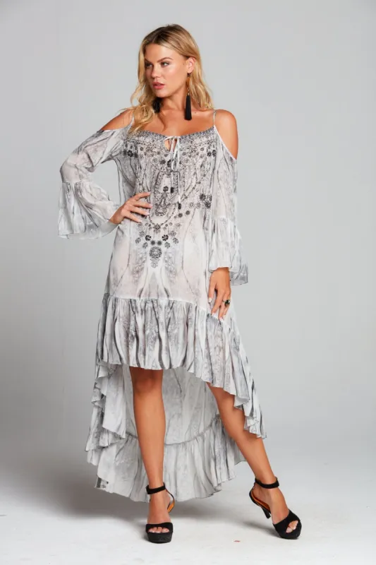 Poisonous Love Cold-Shoulder Hi Low Dress sold by Czarina