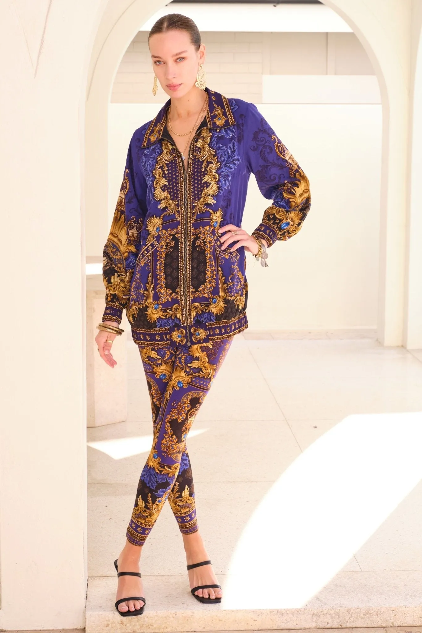 MIDNIGHT BLUE OVERSIZE BOMBER JACKET sold by Czarina product image thumbnail 5