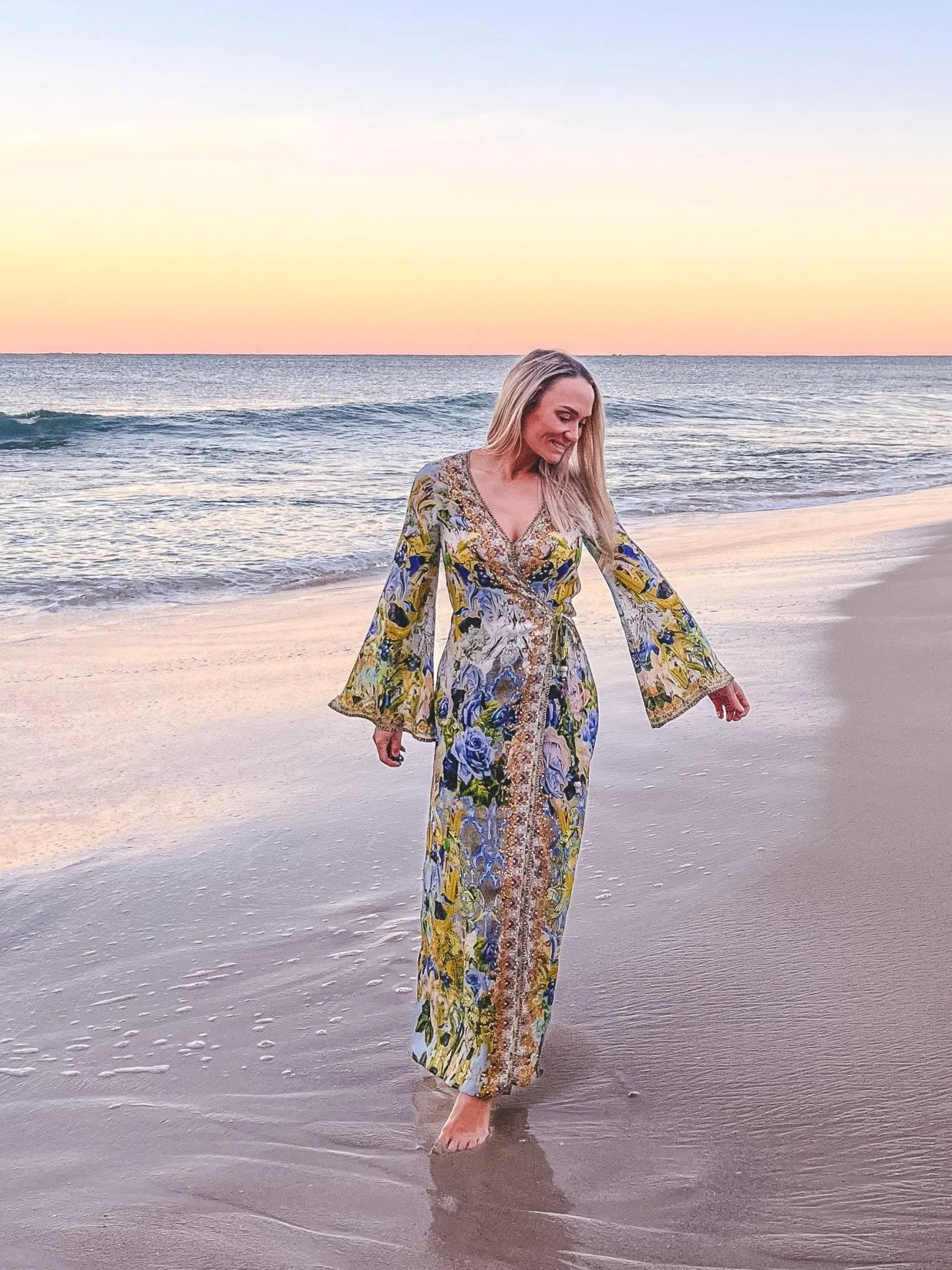 SUMMER BLUES WRAP DRESS sold by Czarina