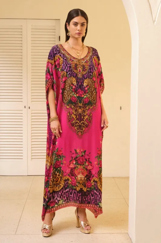 PURPLE PRINCESS ROUND NECK LONG KAFTAN sold by Czarina