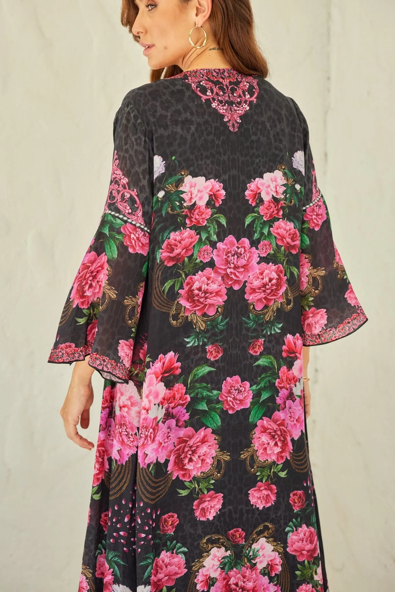 Romantic Flowers Long Jacket w Sleeves sold by Czarina product image thumbnail 5
