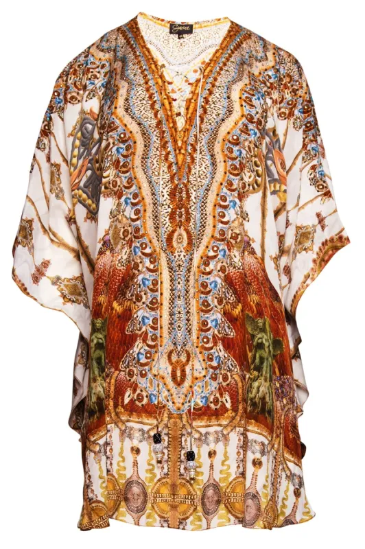 White Vintage Butterfly Top sold by Czarina