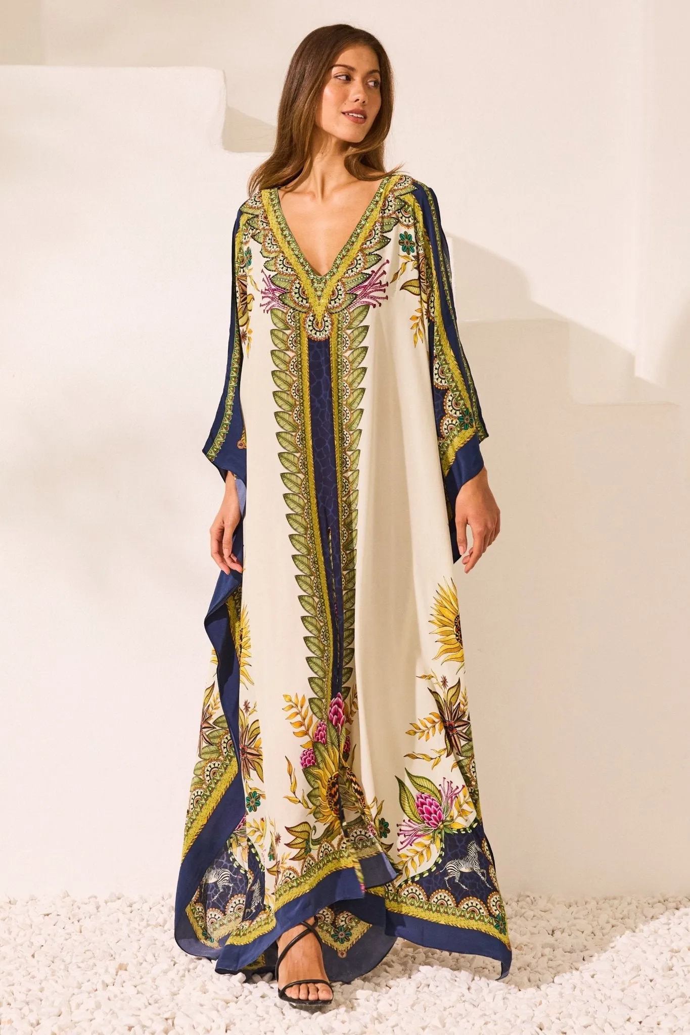Princess Of Savannah 100% Silk Big Width Kaftan sold by Czarina product image thumbnail 3