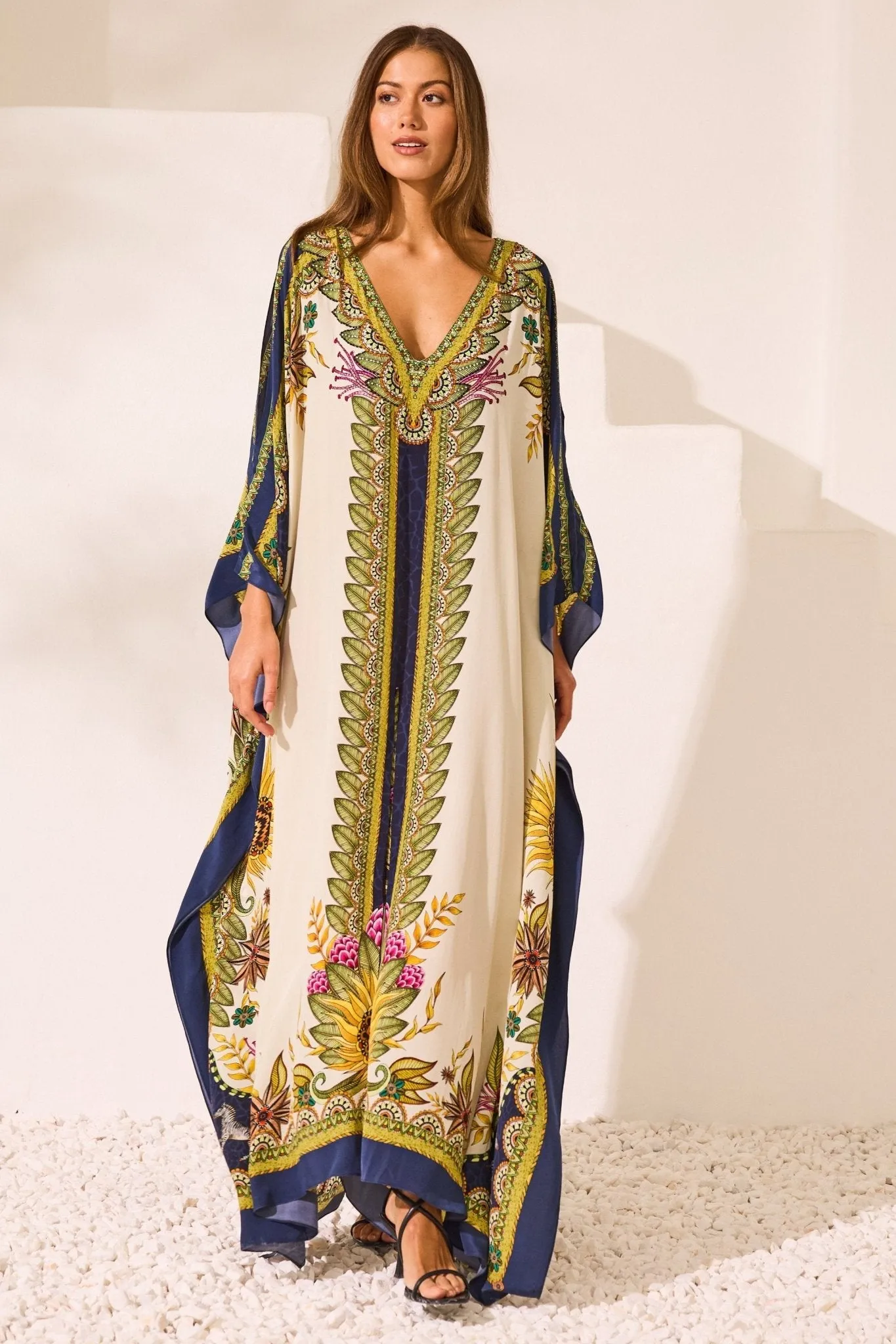 Princess Of Savannah 100% Silk Big Width Kaftan sold by Czarina product image thumbnail 4