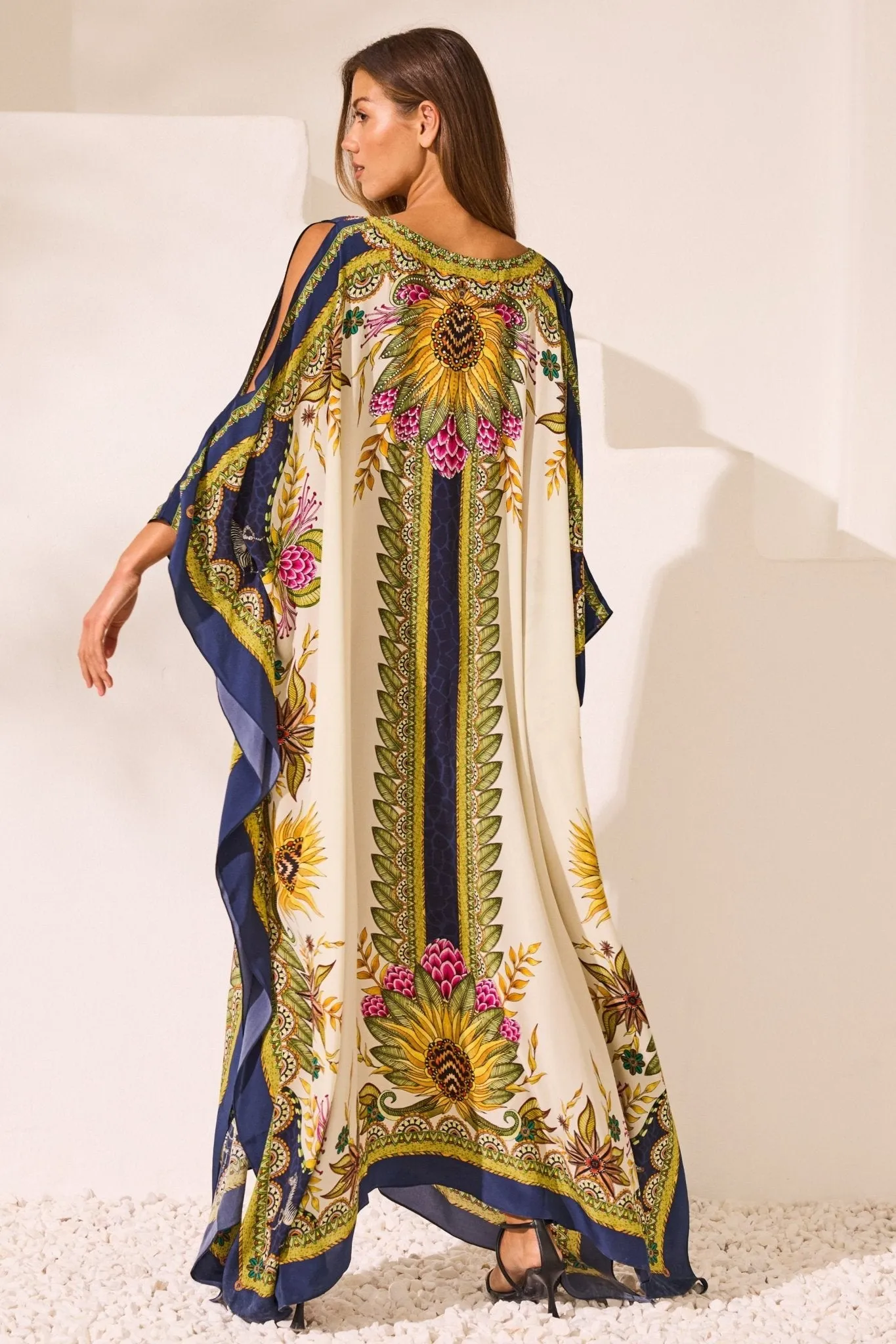 Princess Of Savannah 100% Silk Big Width Kaftan sold by Czarina product image thumbnail 5