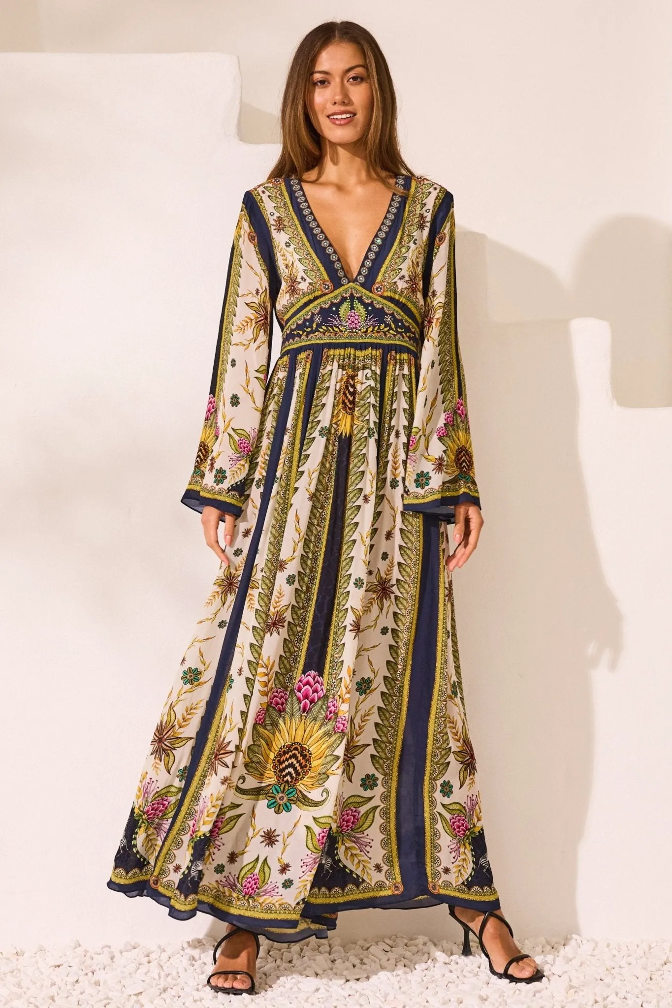 Princess Of Savannah Maxi w Flare Sleeves sold by Czarina product image thumbnail 3