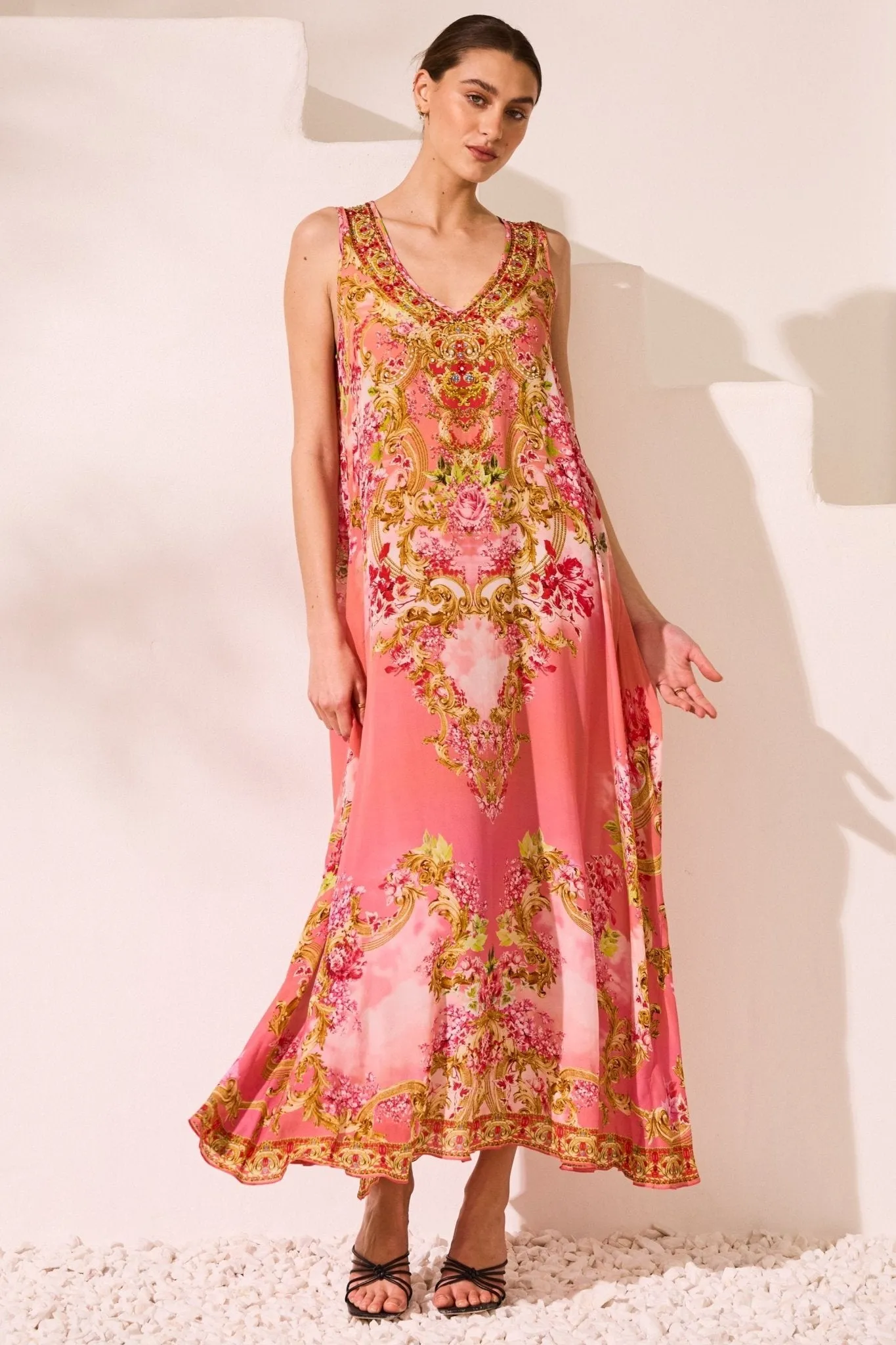 Summer In Pink Sleeveless Dress sold by Czarina product image thumbnail 4