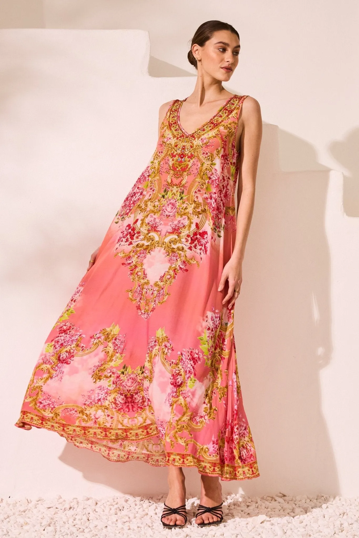 Summer In Pink Sleeveless Dress sold by Czarina product image thumbnail 2