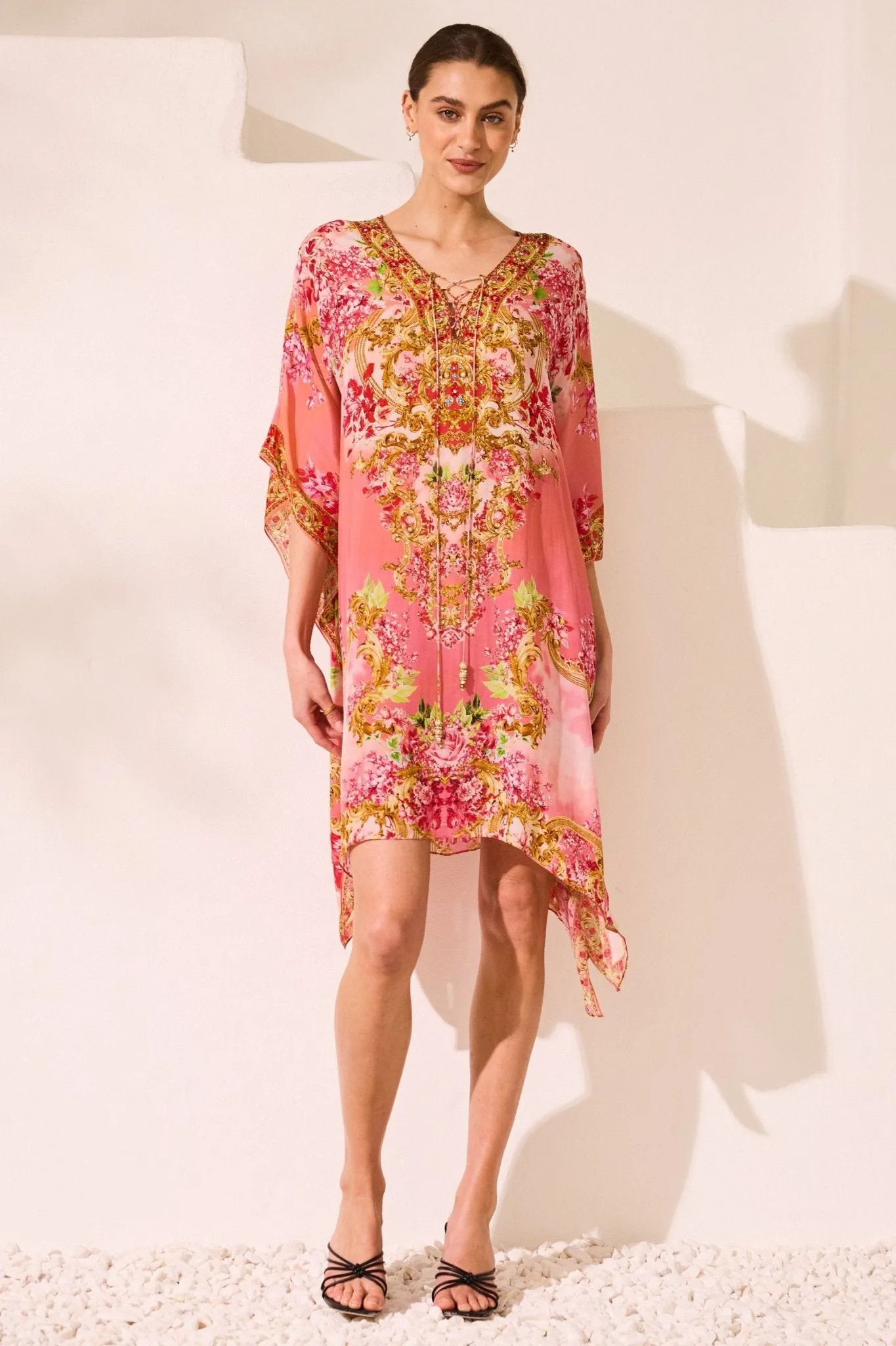 Summer in Pink Short Kaftan sold by Czarina