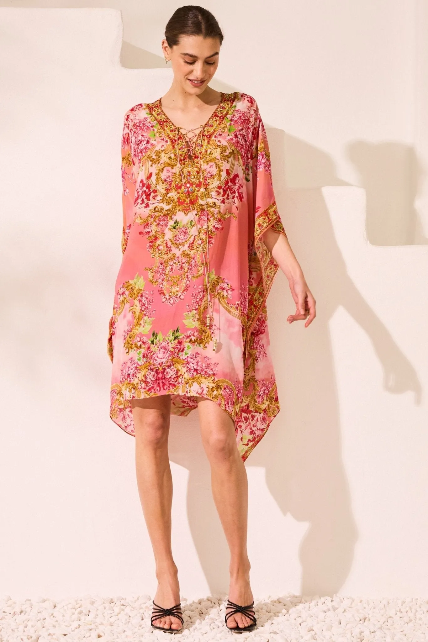 Summer in Pink Short Kaftan sold by Czarina product image thumbnail 2