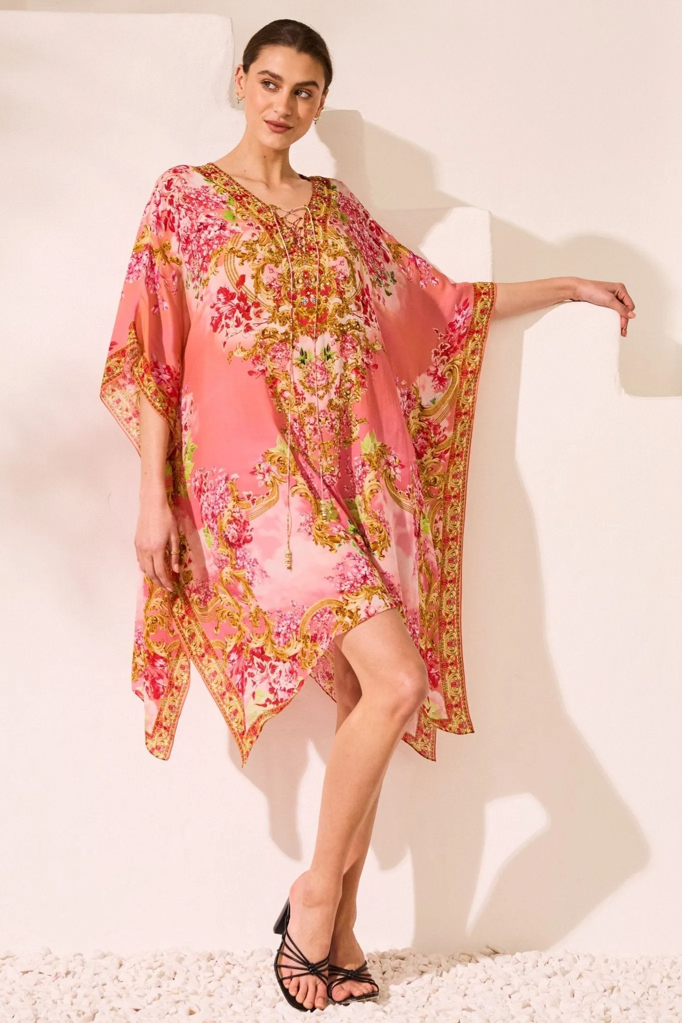 Summer in Pink Short Kaftan sold by Czarina product image thumbnail 4