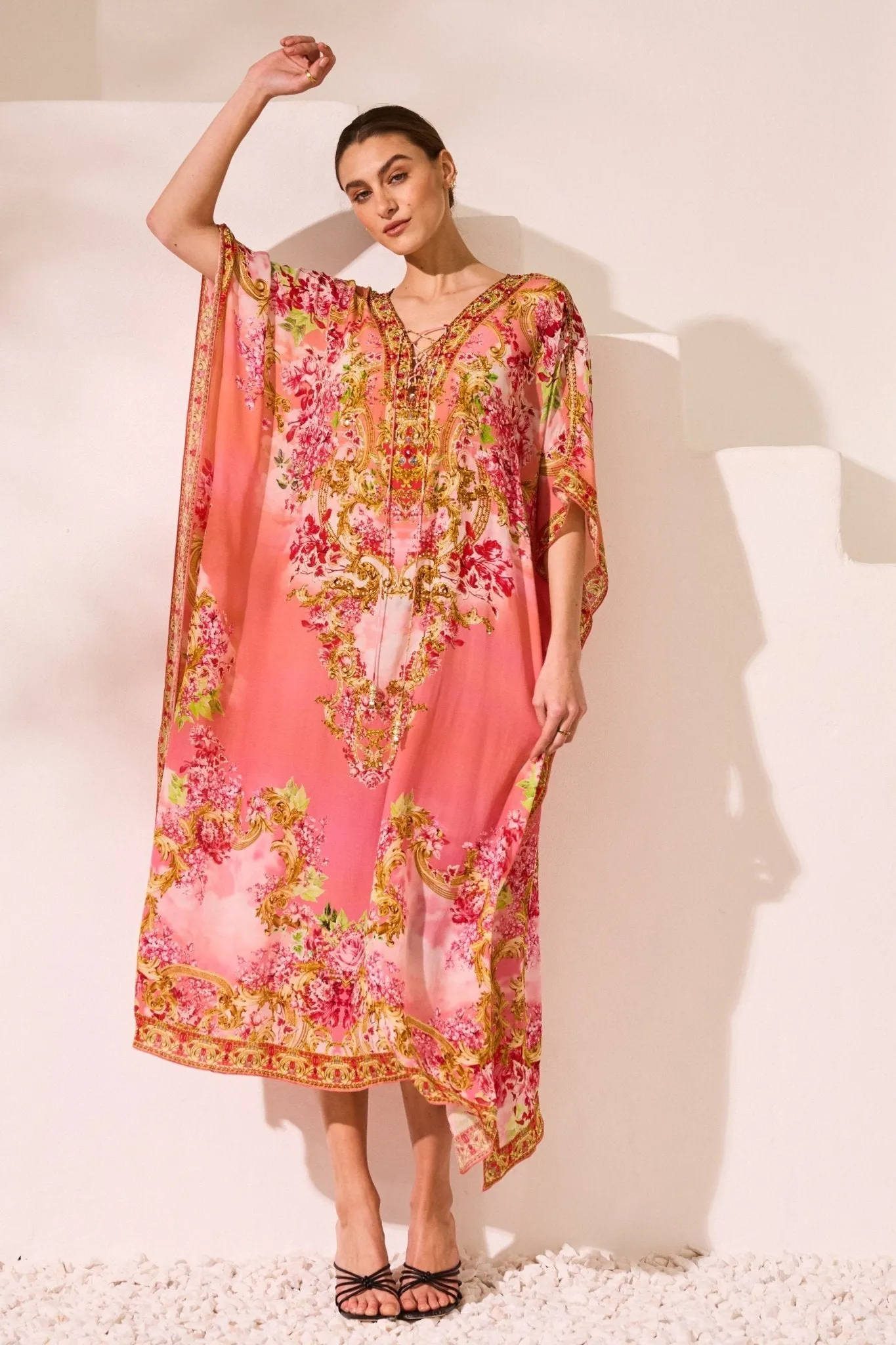 Summer In Pink Medium Kaftan sold by Czarina