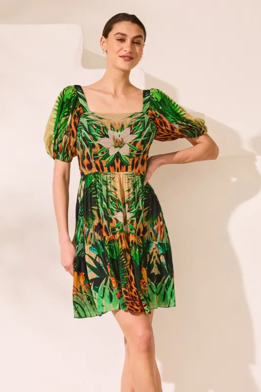 Tropical Temptation Smocked Short Dress sold by Czarina