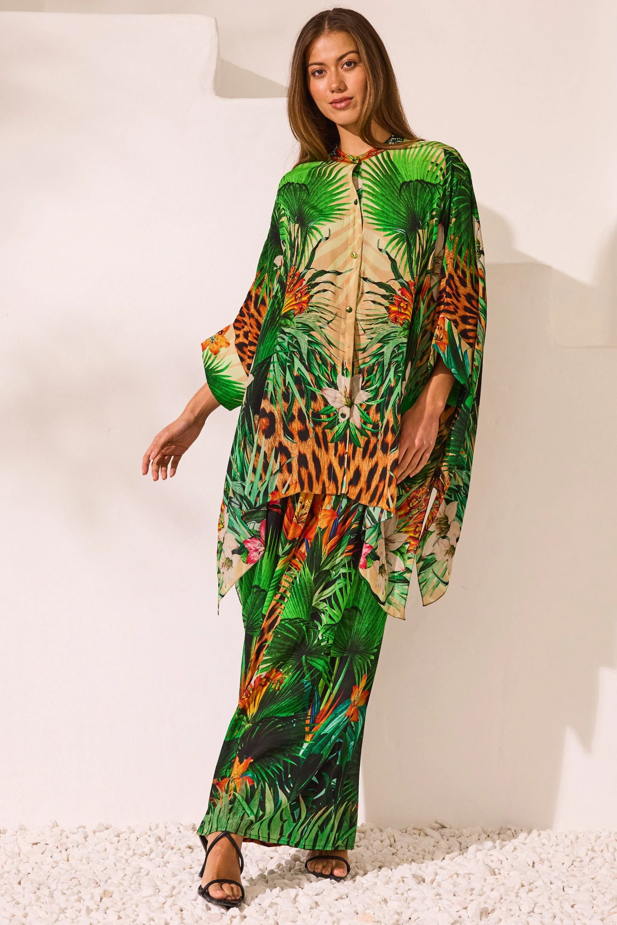 Tropical Temptation Kaftan Top w Sleeves sold by Czarina product image thumbnail 4