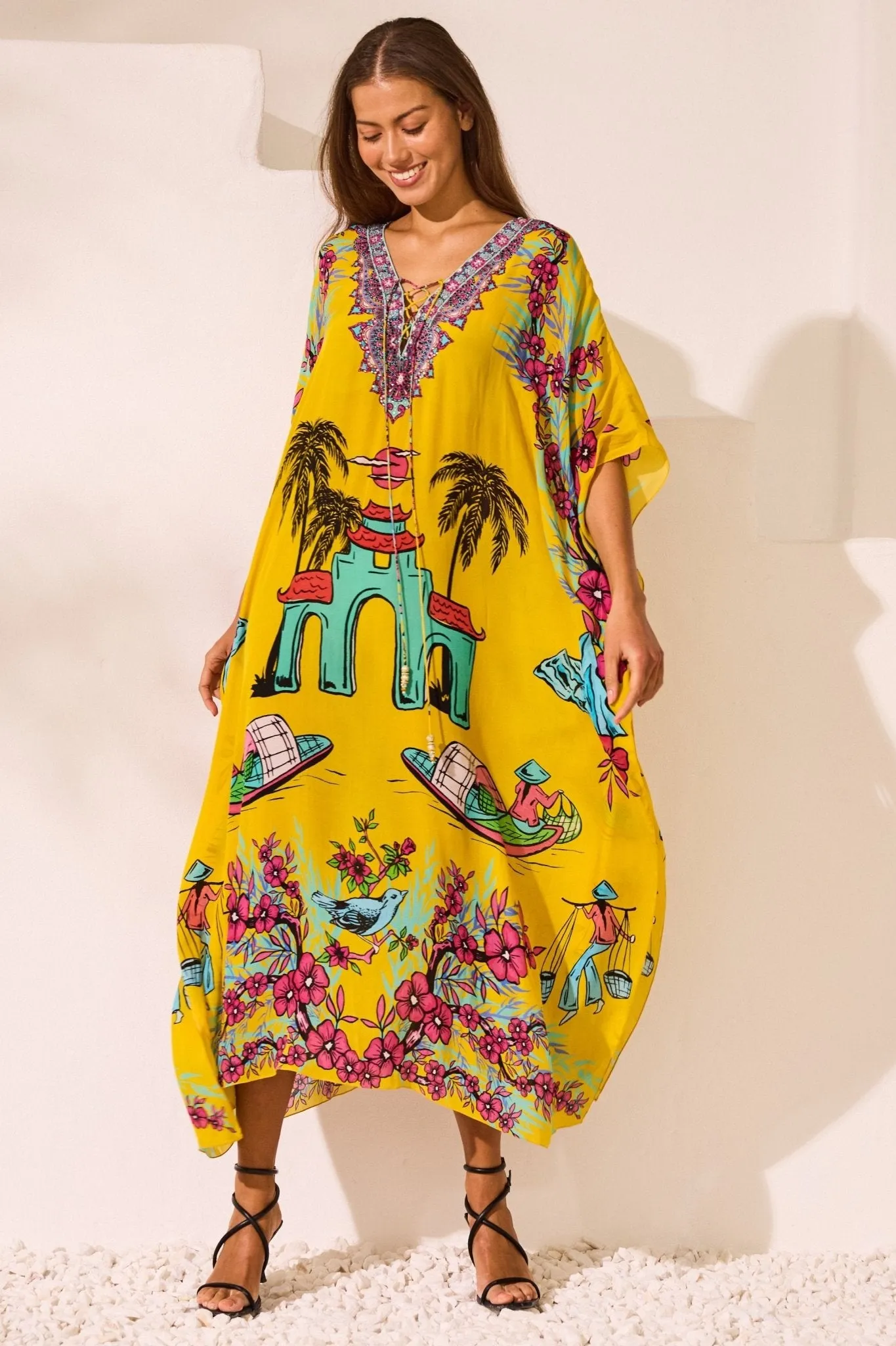 Saigon Sunsets Medium Kaftan sold by Czarina