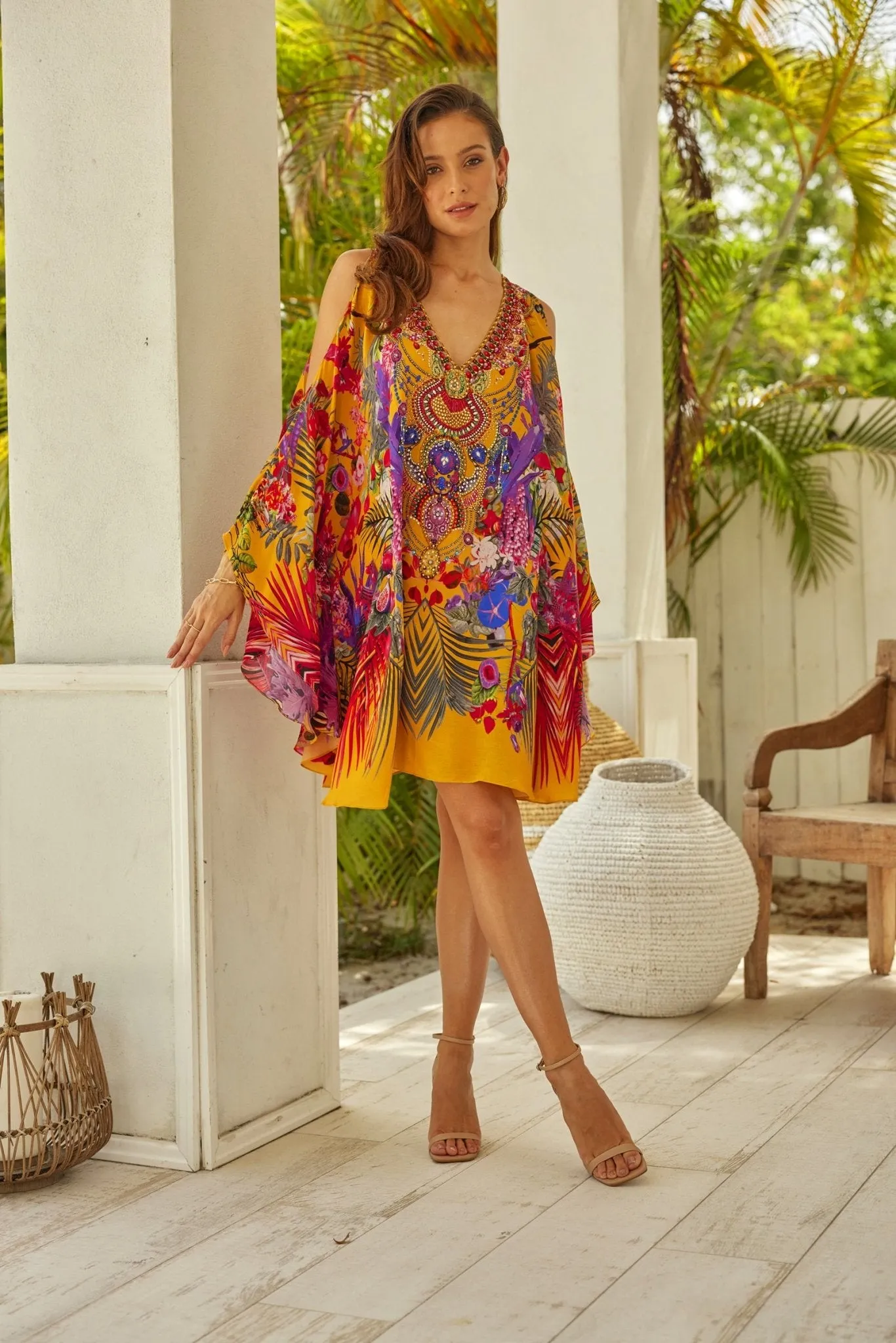 Tropical Sunset Kaftan dress sold by Czarina product image thumbnail 3