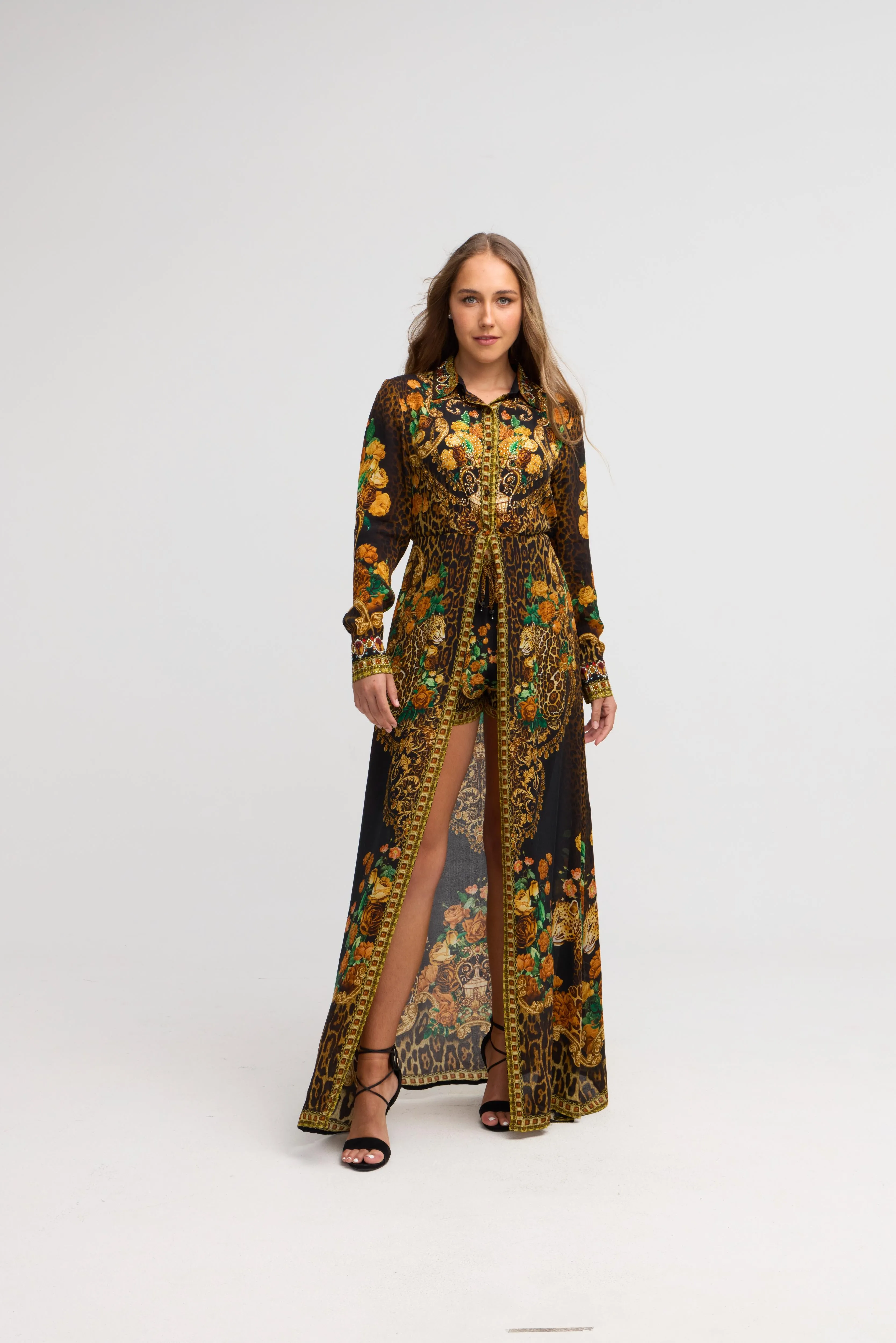 Black Leopardess Collared Jacket sold by Czarina product image thumbnail 2