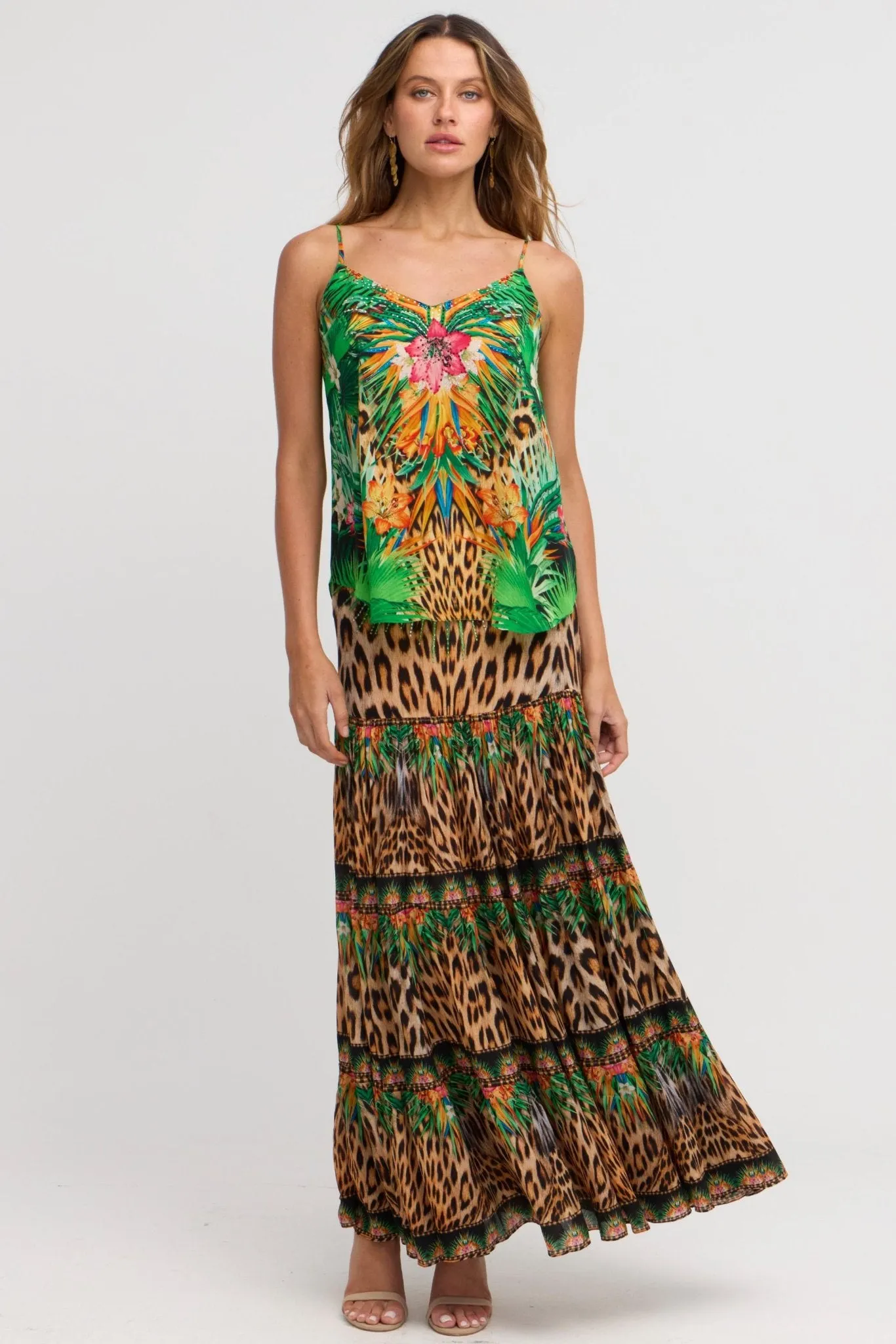 Tropical Temptation Maxi Skirt w Side Slit sold by Czarina product image thumbnail 2