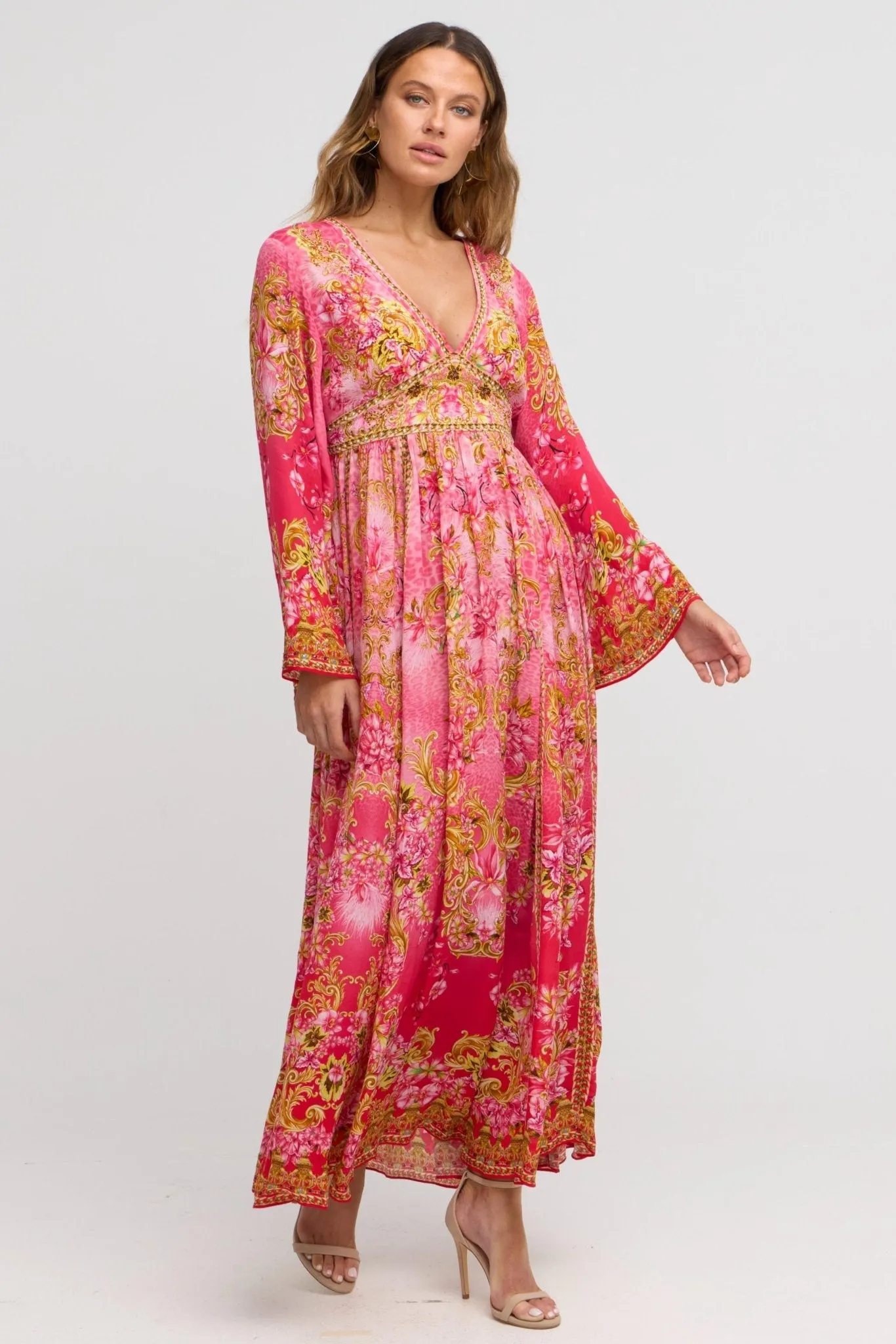 Pink Candy Maxi w Flare Sleeves sold by Czarina product image thumbnail 3