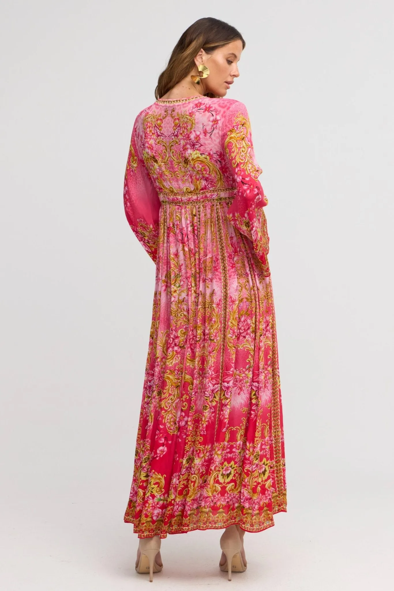 Pink Candy Maxi w Flare Sleeves sold by Czarina product image thumbnail 4