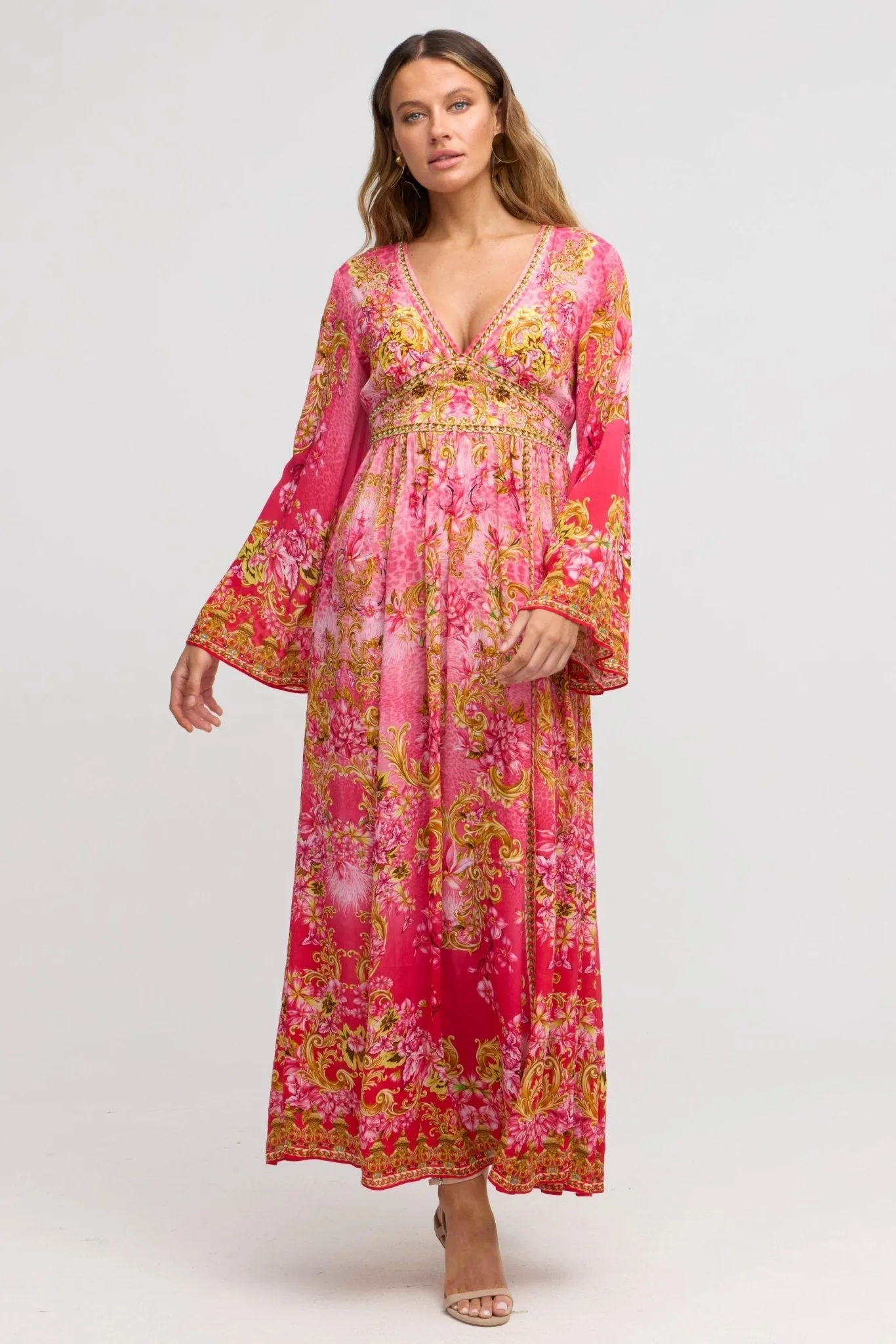 Pink Candy Maxi w Flare Sleeves sold by Czarina product image thumbnail 2