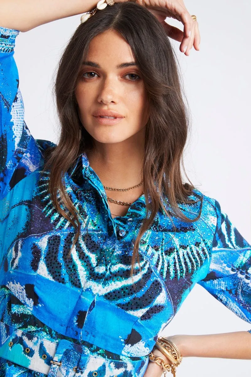 WILD FEATHERS LINEN DRESS sold by Czarina product image thumbnail 5