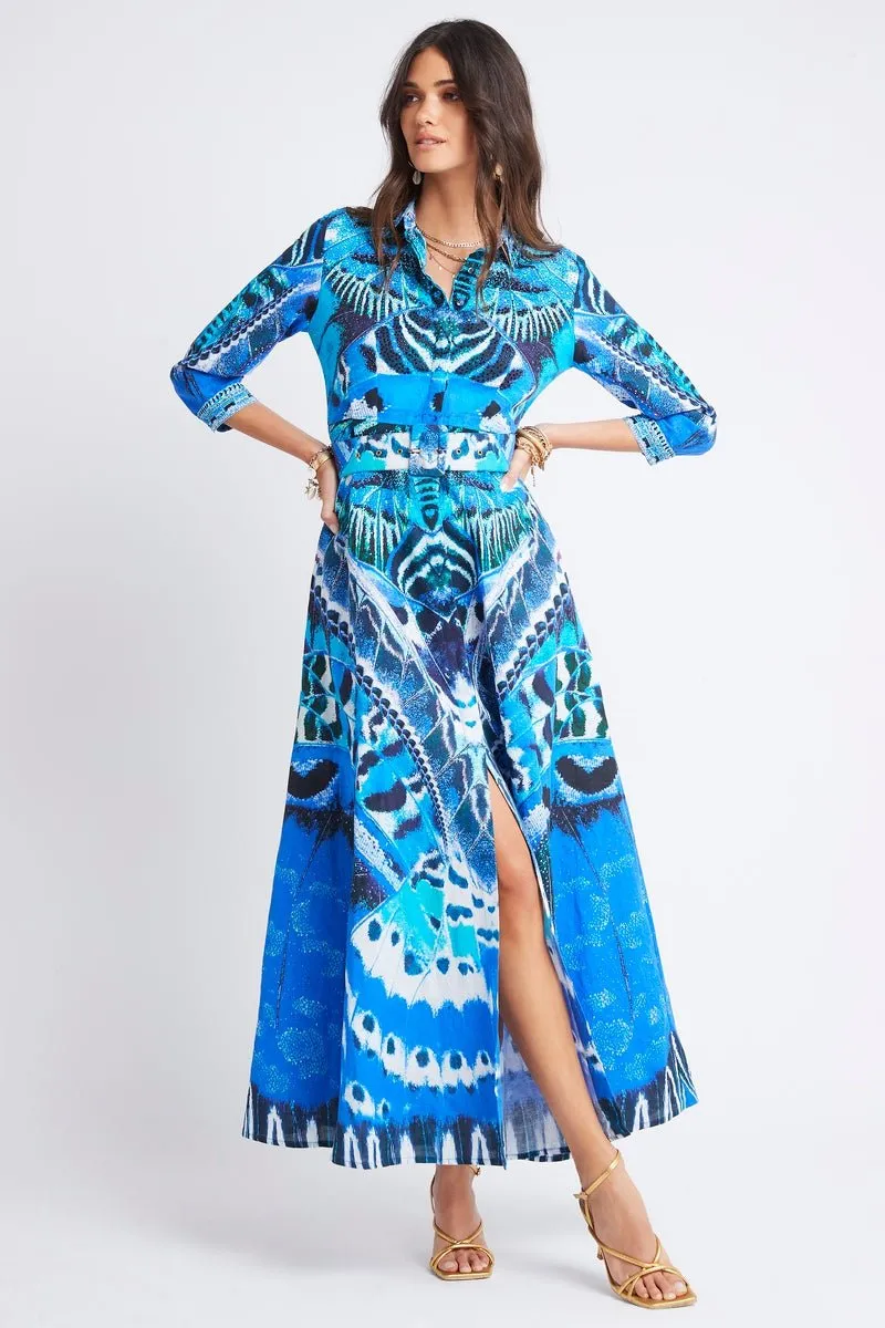 WILD FEATHERS LINEN DRESS sold by Czarina product image thumbnail 2