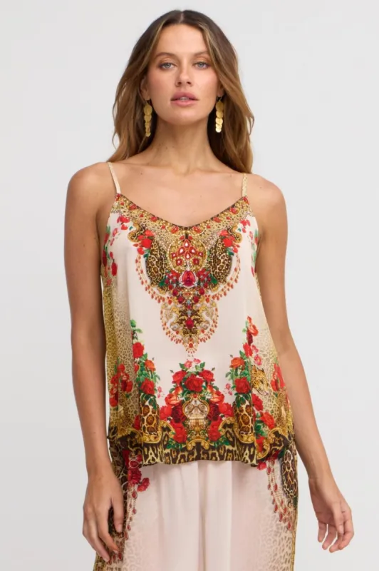 White Leopardess Cami Top sold by Czarina