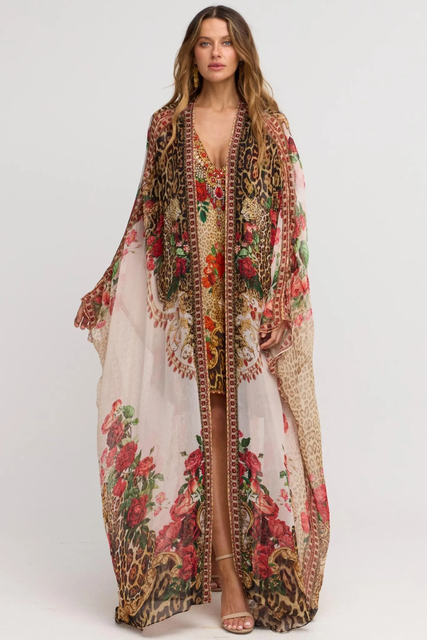 White Leopardess Long Cape sold by Czarina