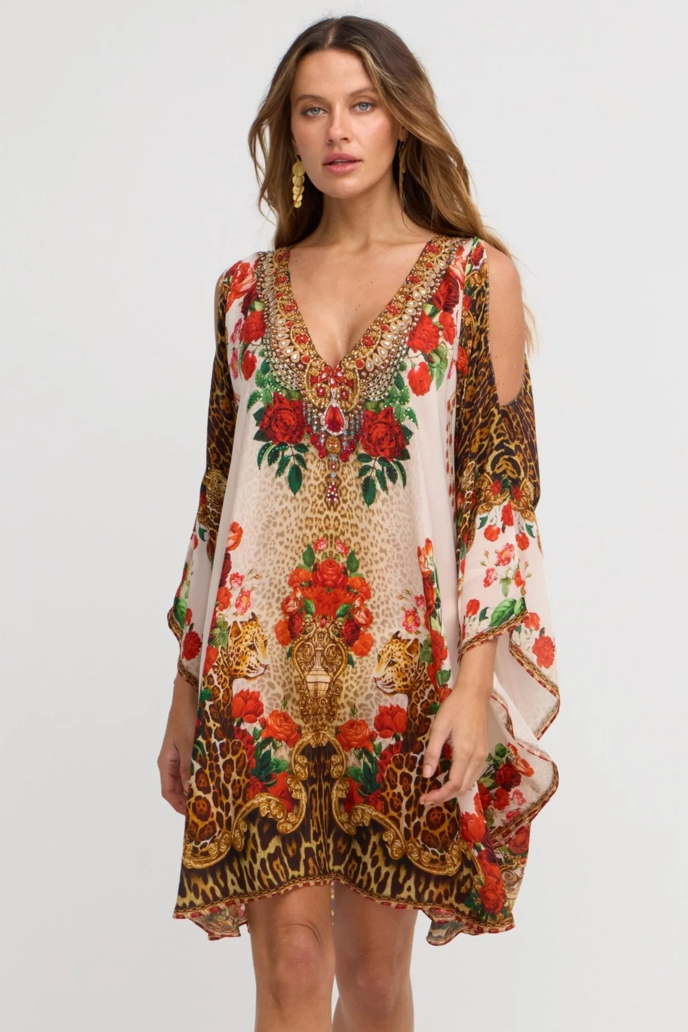 White Leopardess Kaftan Dress sold by Czarina product image thumbnail 2