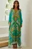 Isle Of Dreams 100% Silk Big Width Kaftan sold by Czarina