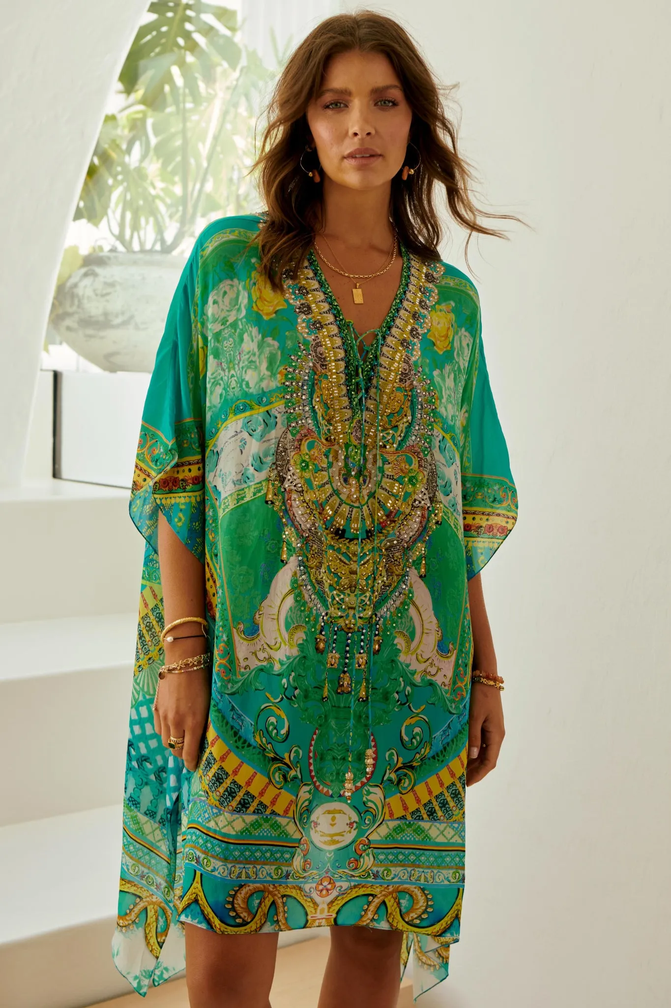 Isle Of Dreams Short Kaftan sold by Czarina
