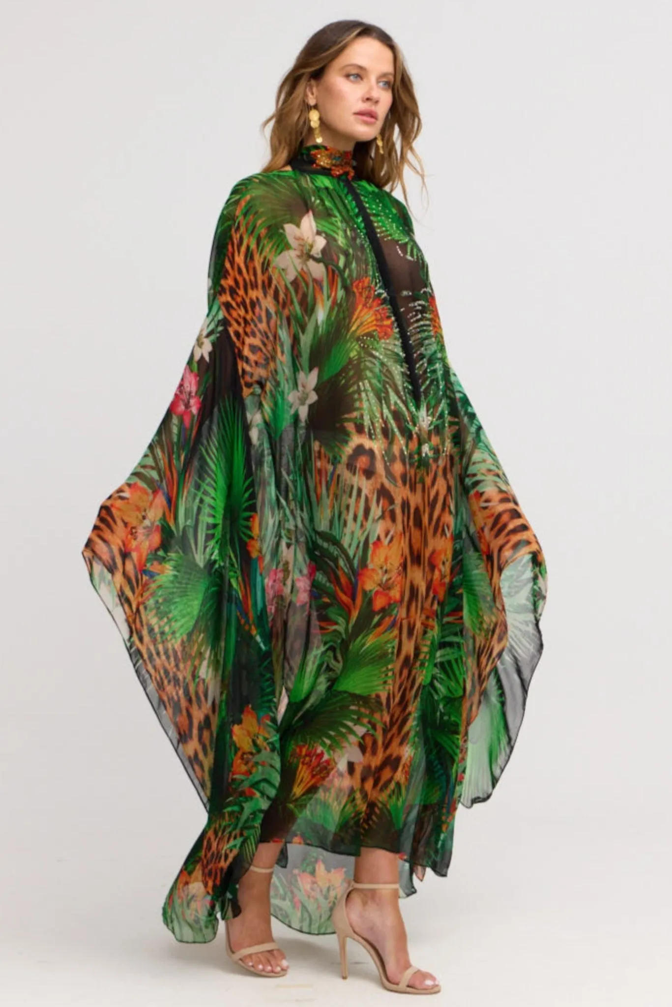 Tropical Temptation HIgh-neck Maxi Kaftan sold by Czarina product image thumbnail 3