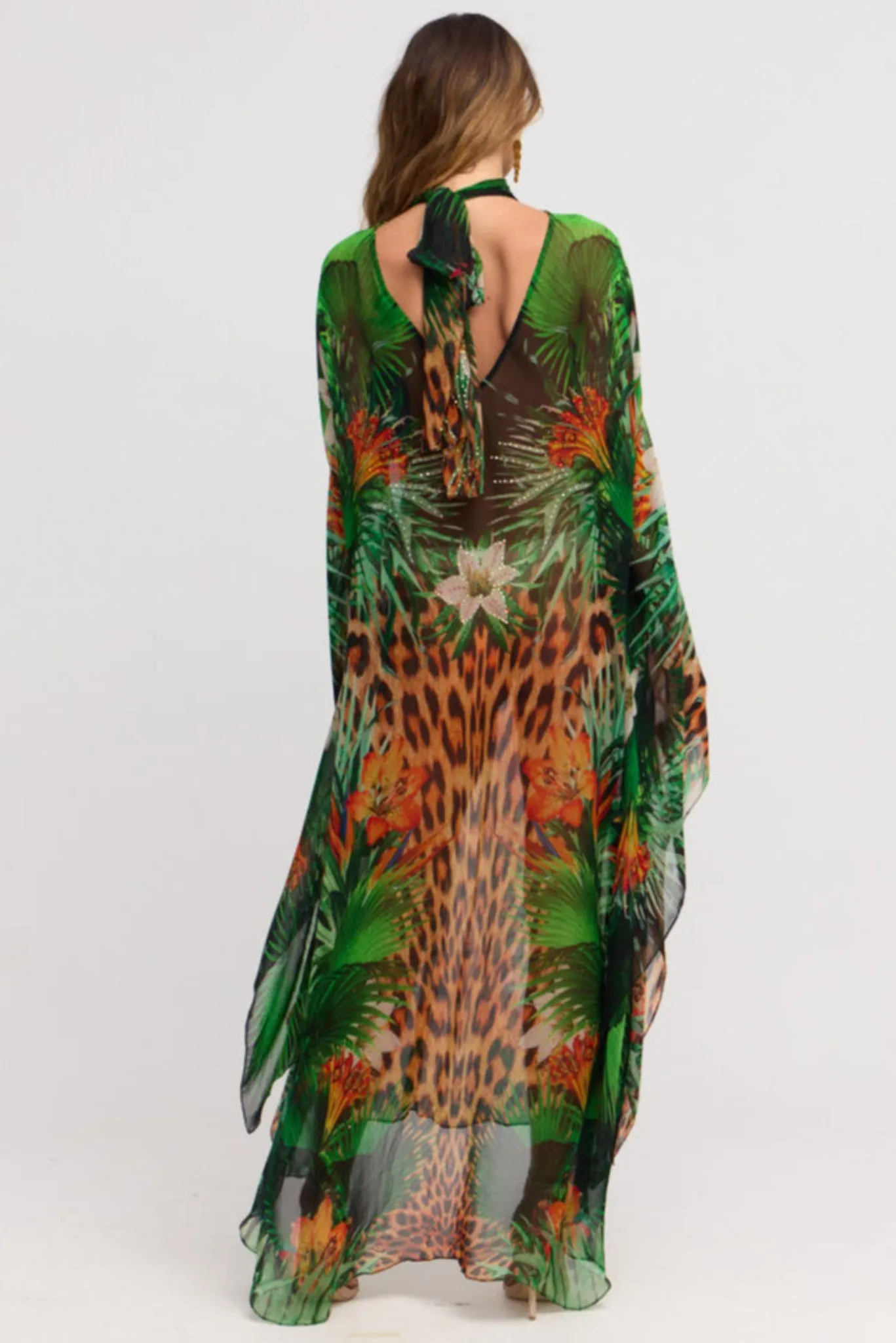 Tropical Temptation HIgh-neck Maxi Kaftan sold by Czarina product image thumbnail 4