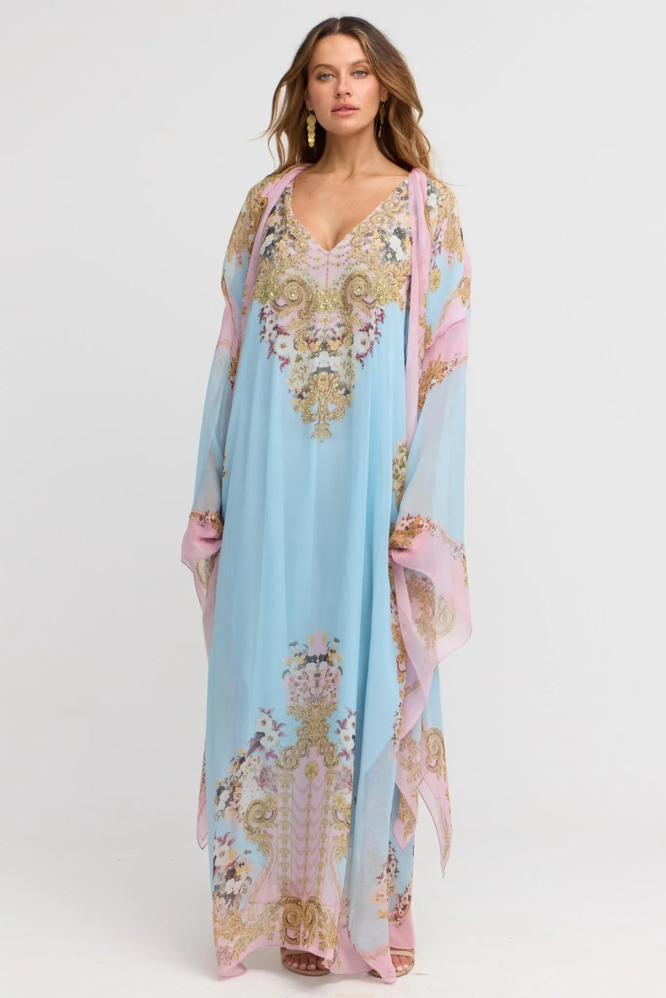 Dusk Till Dawn High-neck Maxi Kaftan sold by Czarina product image thumbnail 5