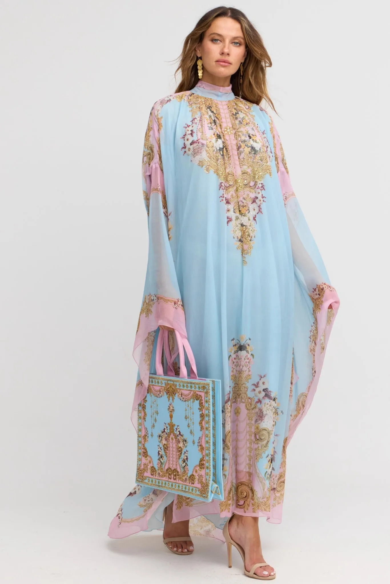 Dusk Till Dawn High-neck Maxi Kaftan sold by Czarina product image thumbnail 3